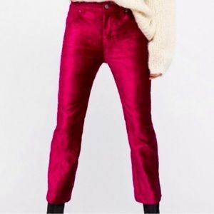 FREE PEOPLE | Crushed Magenta Pants 24”